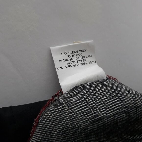 NWT Y2K Derek Lam 10 Crosby Cropped Color Block Chambray Pants 12 - Picture 11 of 12